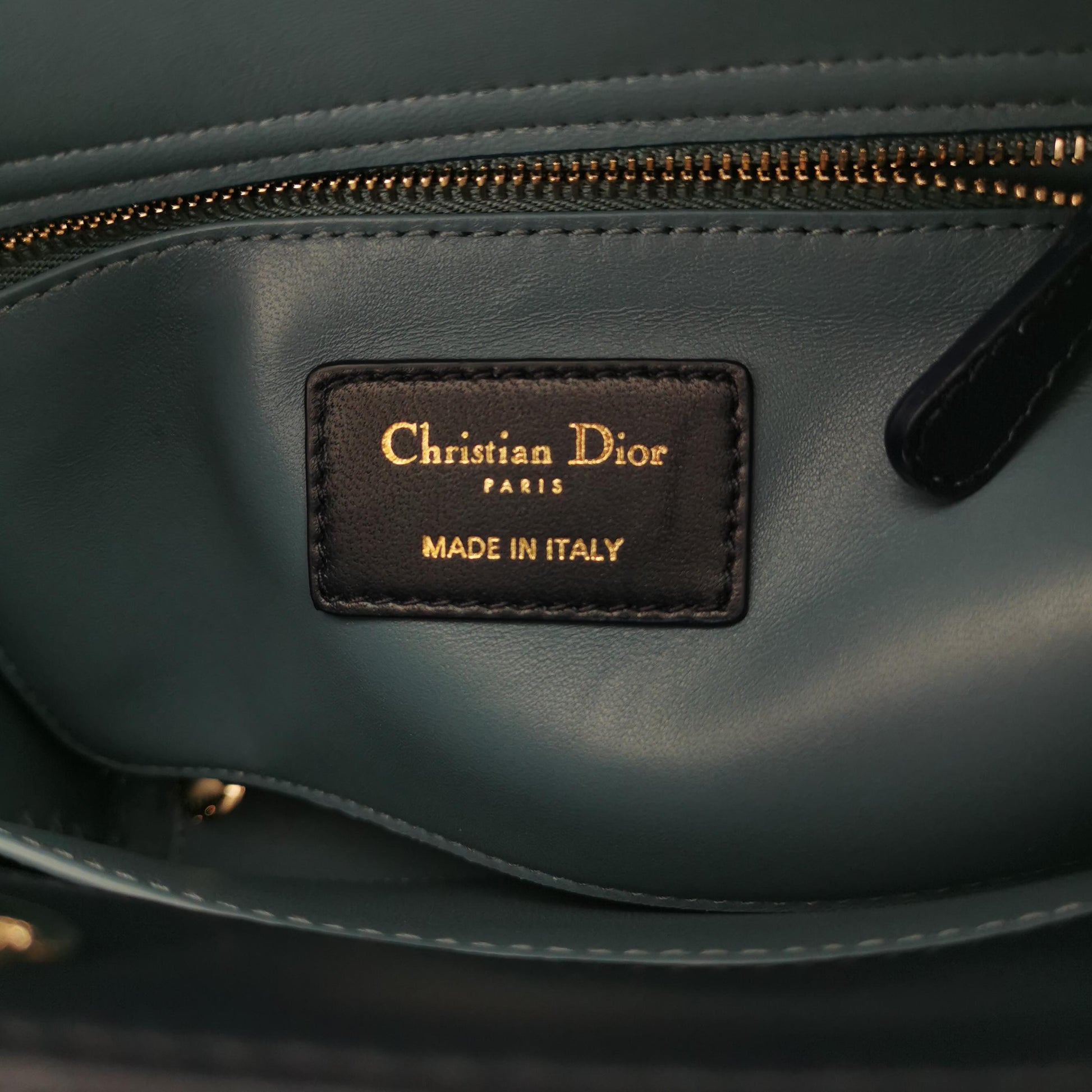 Lady Dior Small Lambskin Logo