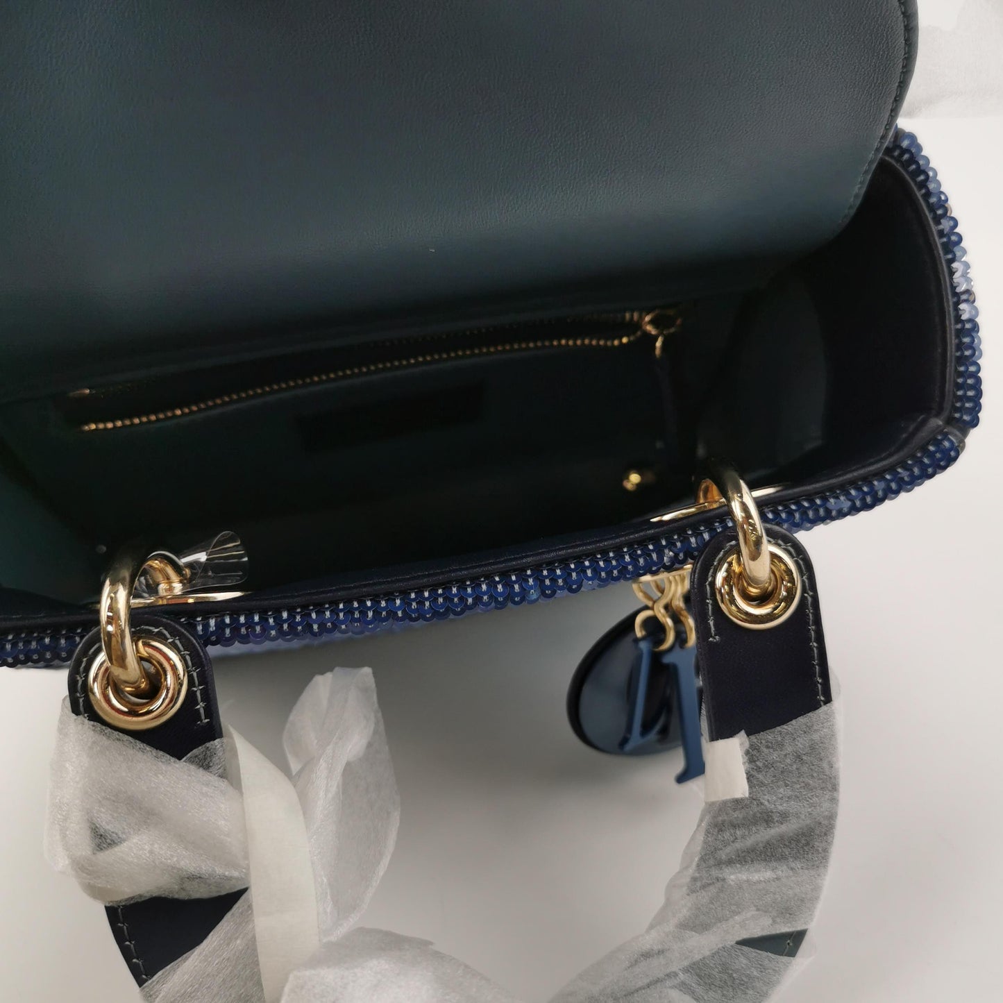 Lady Dior Small Lambskin Logo