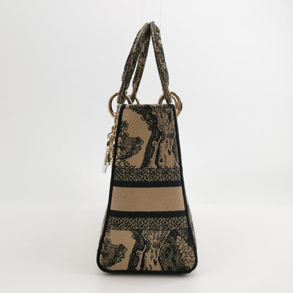 Lady Dior Medium Canvas Logo