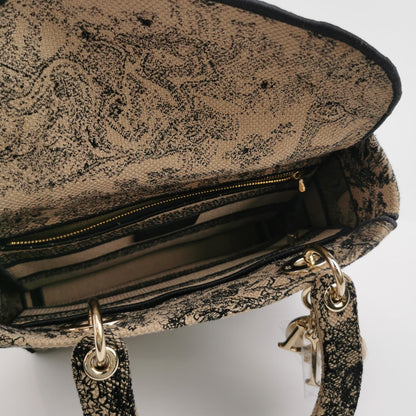 Lady Dior Medium Canvas Logo