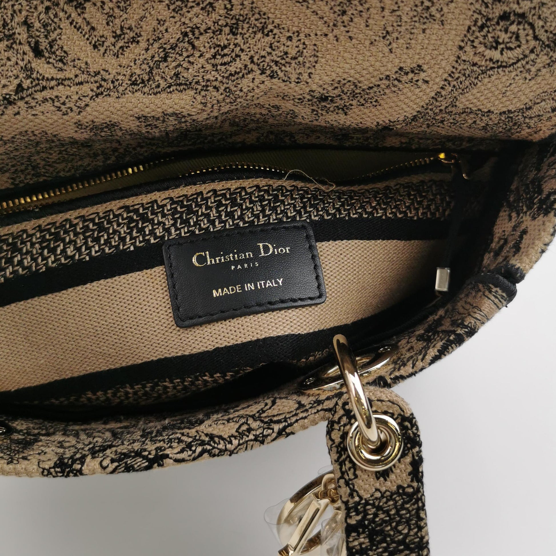 Lady Dior Medium Canvas Logo