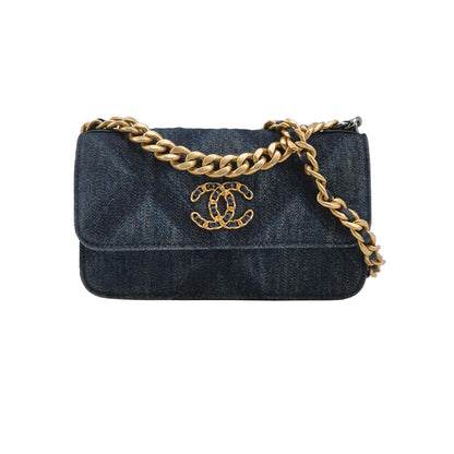 19Bag Denim CC turn-lock