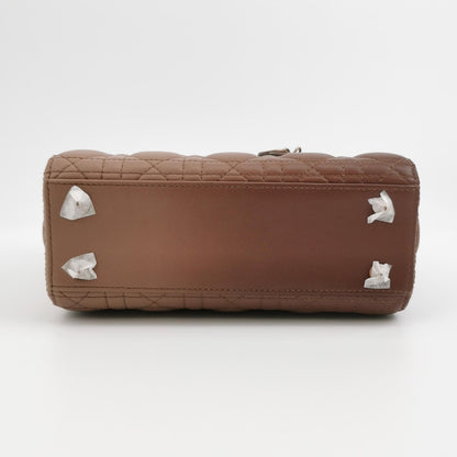 Lady Dior Small Lambskin Logo