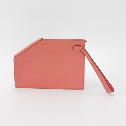 Kelly Pocket to go Chevre Mysore Lambskin Silver Pink D