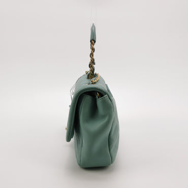 Circular Handle Lambskin quilted CC turn-lock