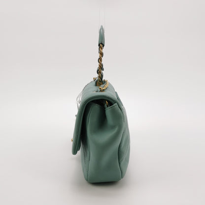 Circular Handle Lambskin quilted CC turn-lock