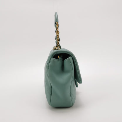 Circular Handle Lambskin quilted CC turn-lock