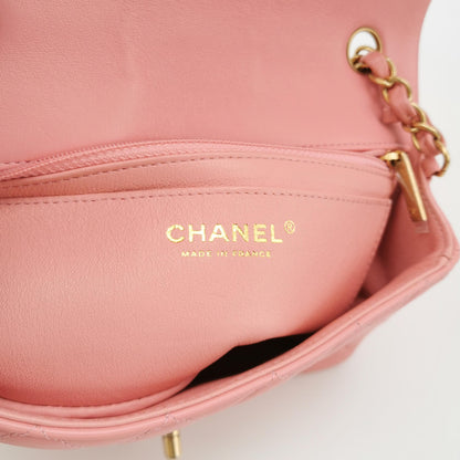 Classic Flap Seasonal limited Edition Mini Lambskin quilted CC turn-lock