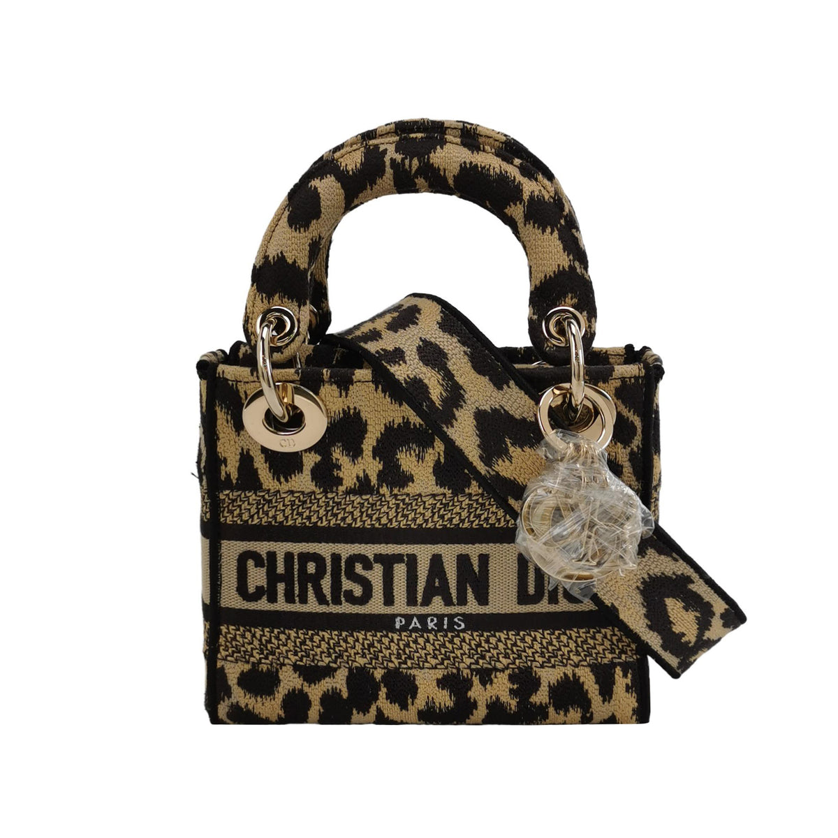 Dior Dior Mini Lady Dior Canvas Shoulder Bag