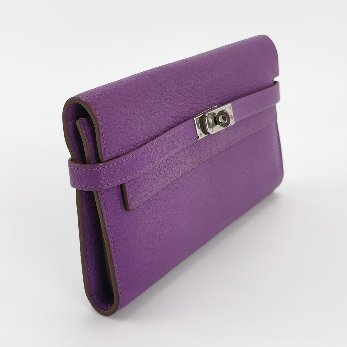 Kelly Large Chevre Mysore Lambskin Silver 09 P