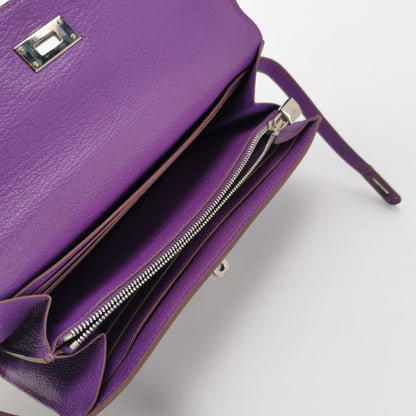 Kelly Large Chevre Mysore Lambskin Silver 09 P