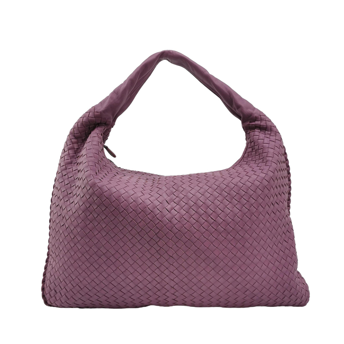 Bottega Veneta Bottega Veneta Large Lambskin Purple Veneta Bag