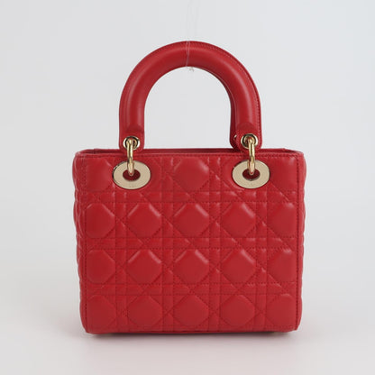 Lady Dior Small Lambskin Logo