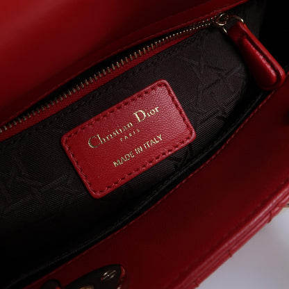 Lady Dior Small Lambskin Logo