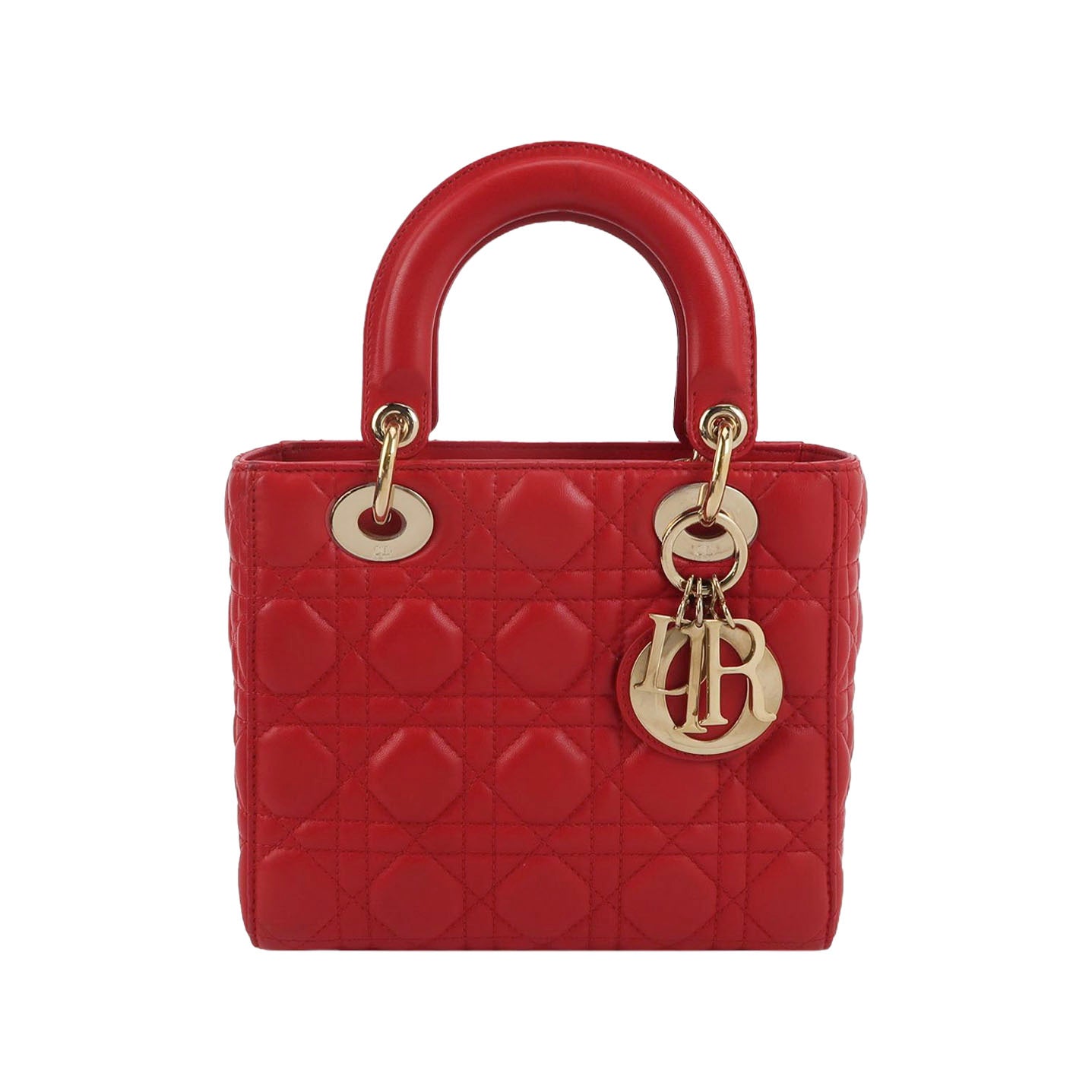 Lady Dior Small Lambskin Logo