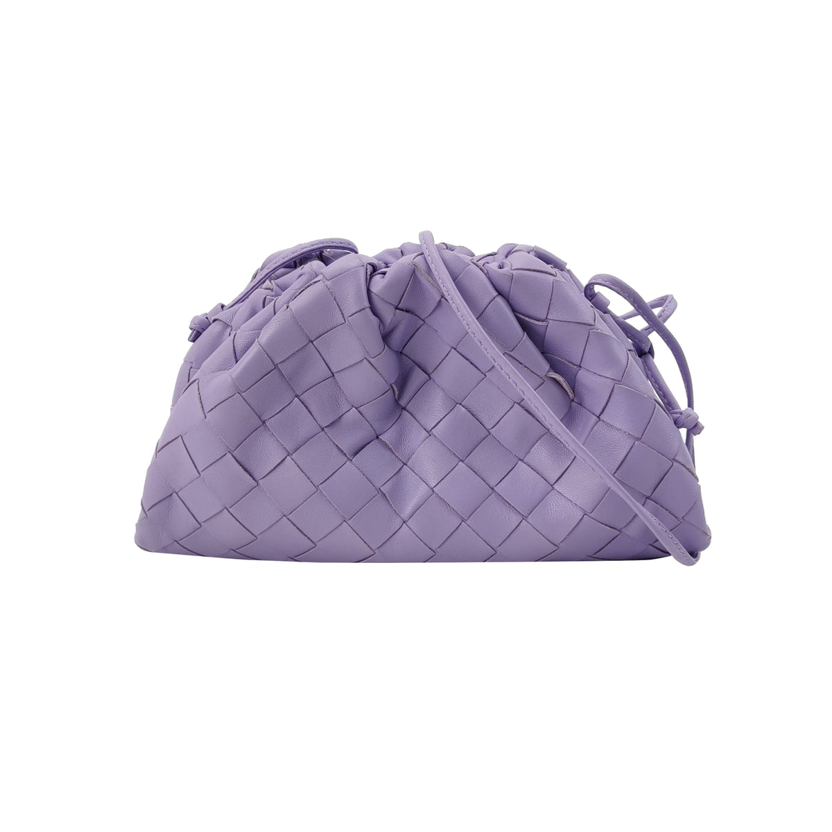 Bottega Veneta Bottega Veneta Lambskin Purple Mini Pouch