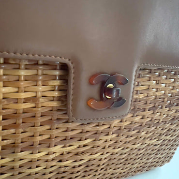 Vintage Chanel Wicker Shoulder Bag