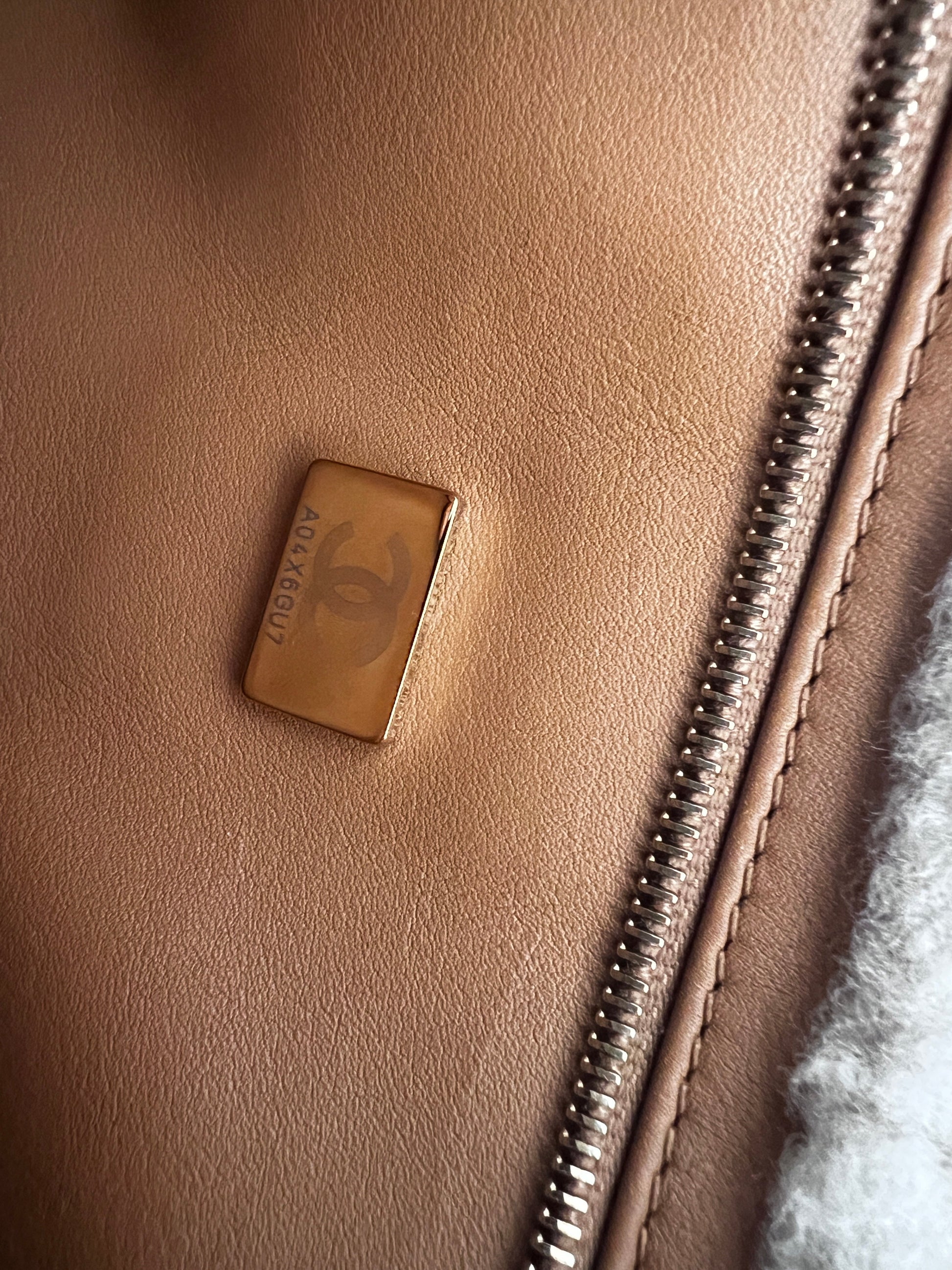 Chanel embroidered shearling 19bag