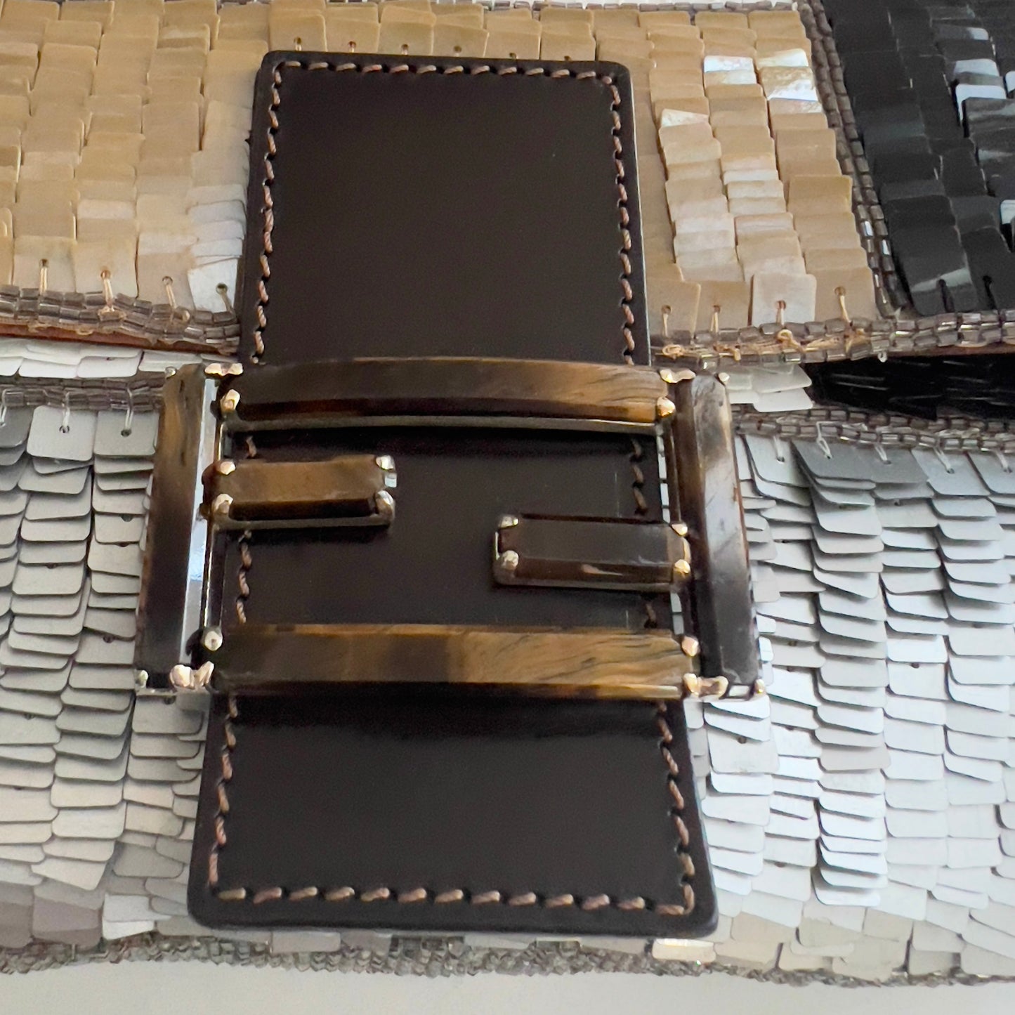 Fendi Multi Color Sequin Baguette