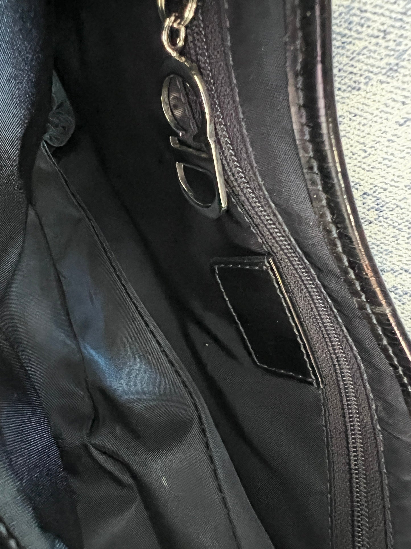 Dior certified denim saddle bag