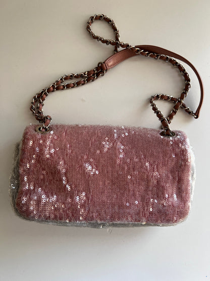 Chanel waterfall sequin small size flap bag