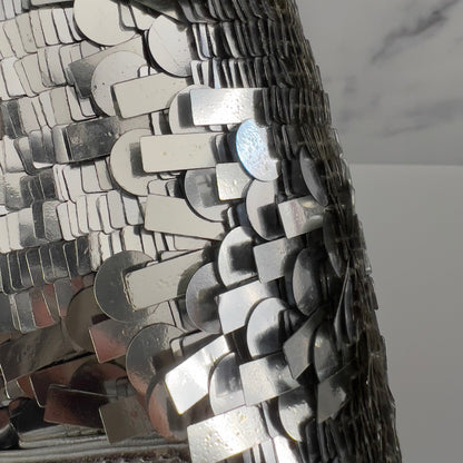 Vintage Fendi silver sequin baguette