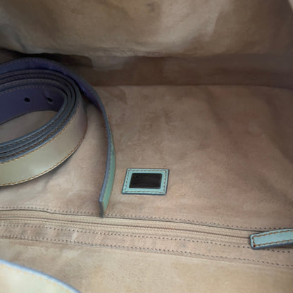 Vintage Fendi XXL Pastel Rainbow Whipstitch Baguette-b