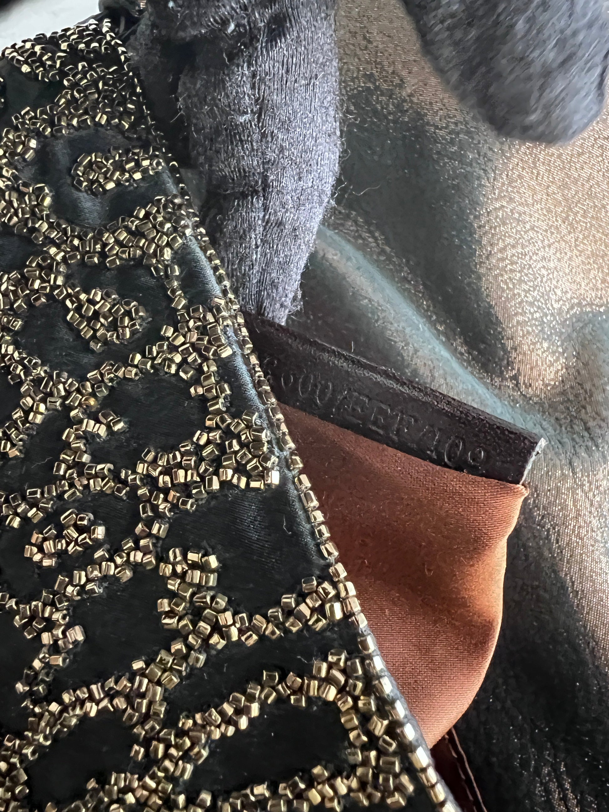 Fendi Cheetah embroidered beaded baguette