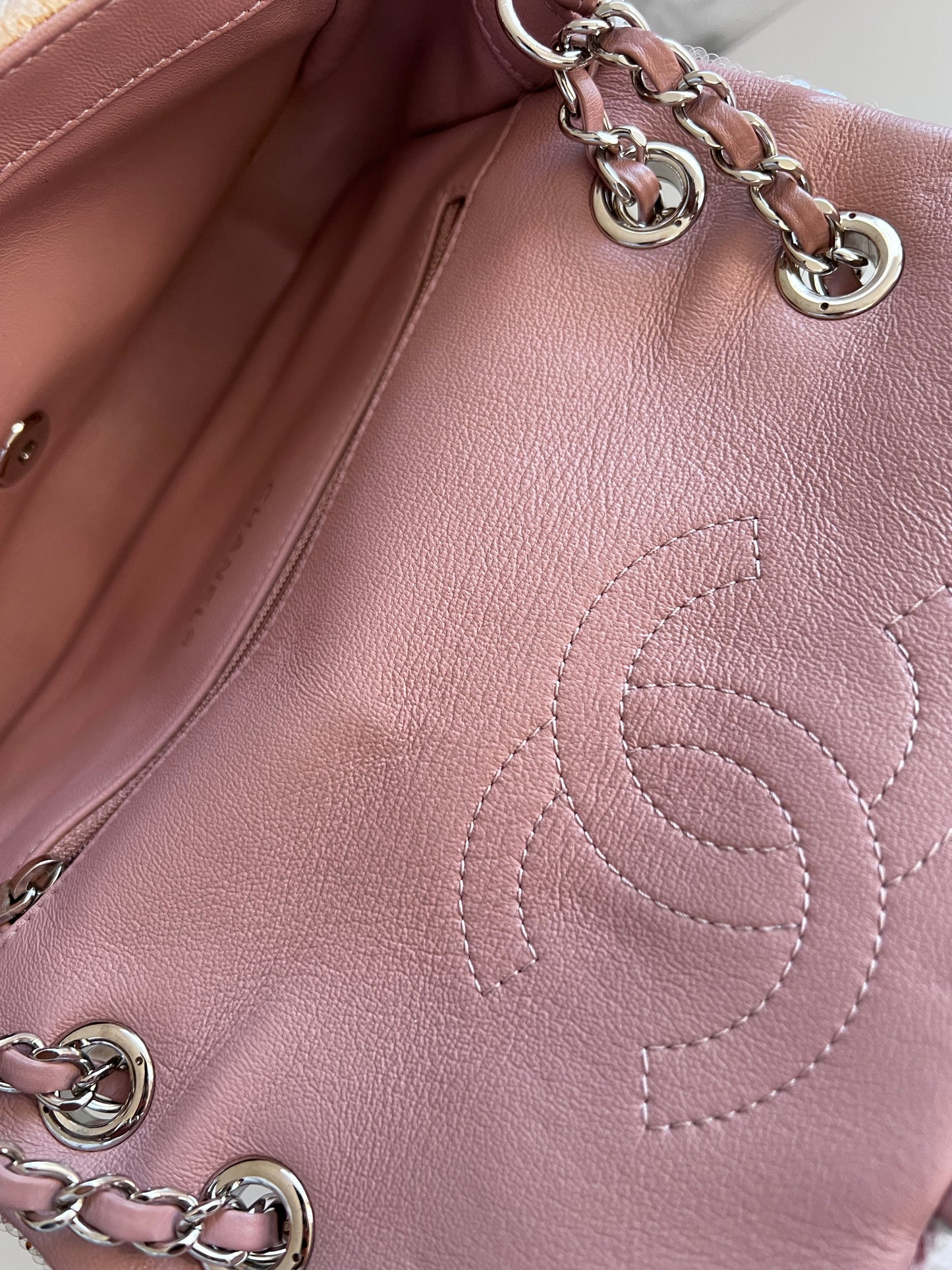 Chanel waterfall sequin small size flap bag