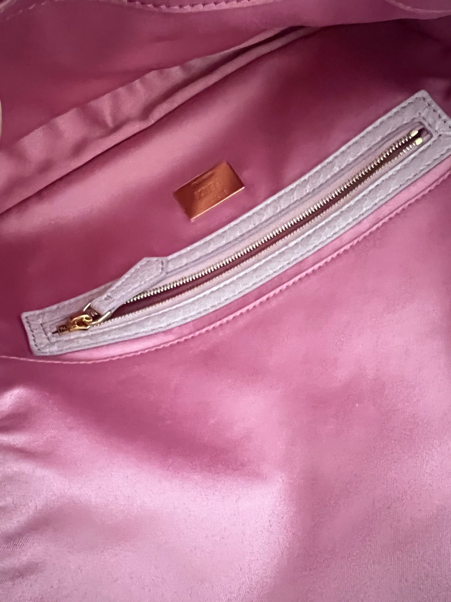Iconic Fendi Pink sequin baguette