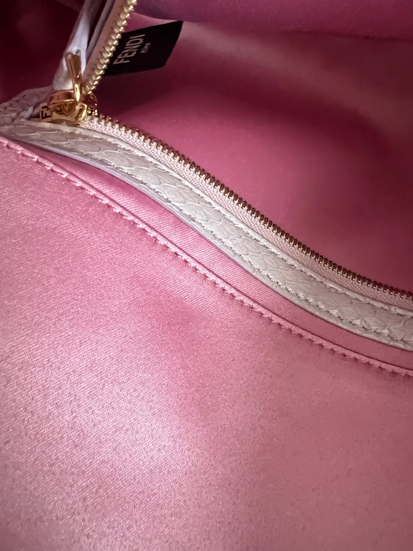 Iconic Fendi Pink sequin baguette