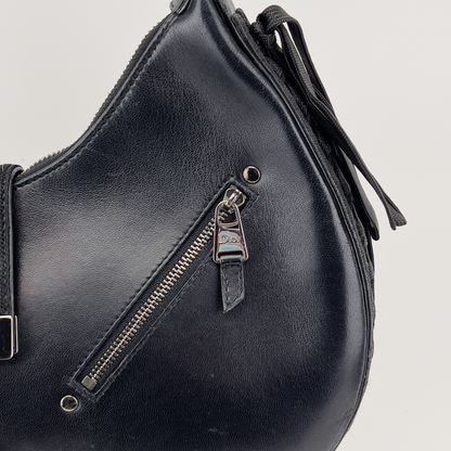 Vintage Dior Black leather admit bag