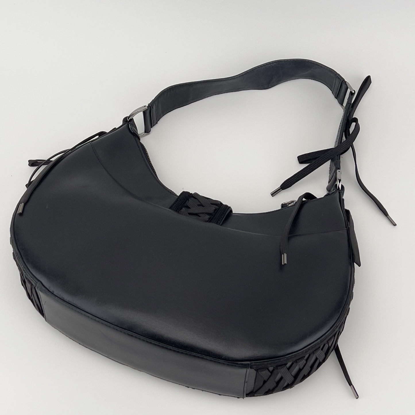 Vintage Dior Black leather admit bag