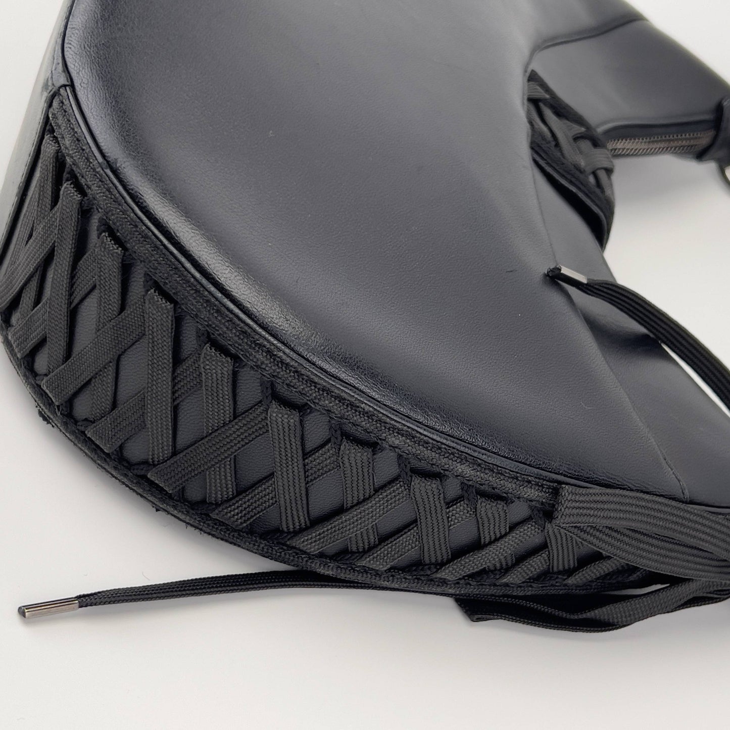 Dior Vintage Admit Black leather silver hardware shoulder bag