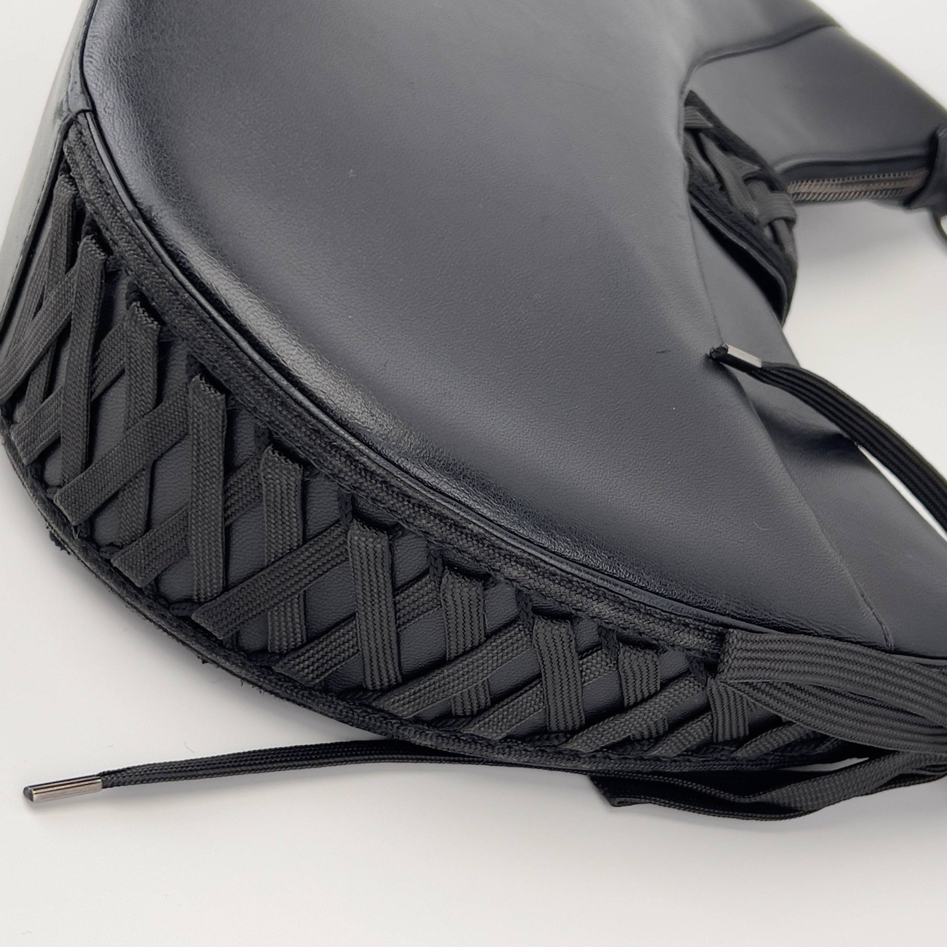 Dior Vintage Admit Black leather silver hardware shoulder bag