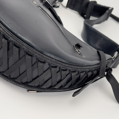 Vintage Dior Black leather admit bag