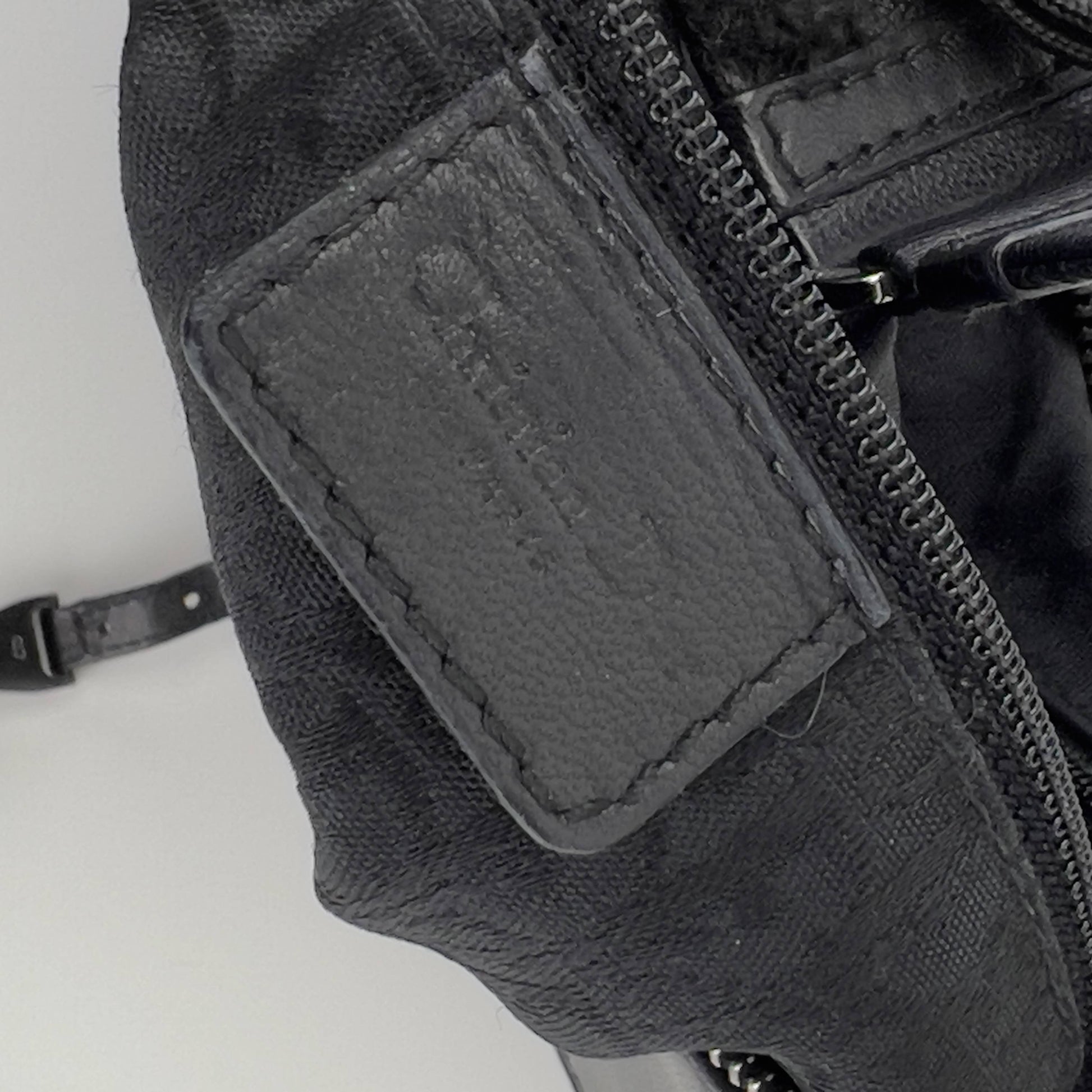 Dior Vintage Admit Black leather silver hardware shoulder bag