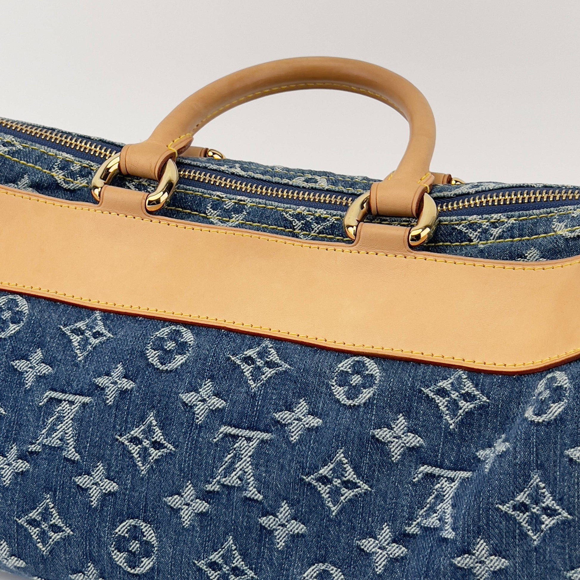 Louis Vuitton Neo denim speedy top handle bag