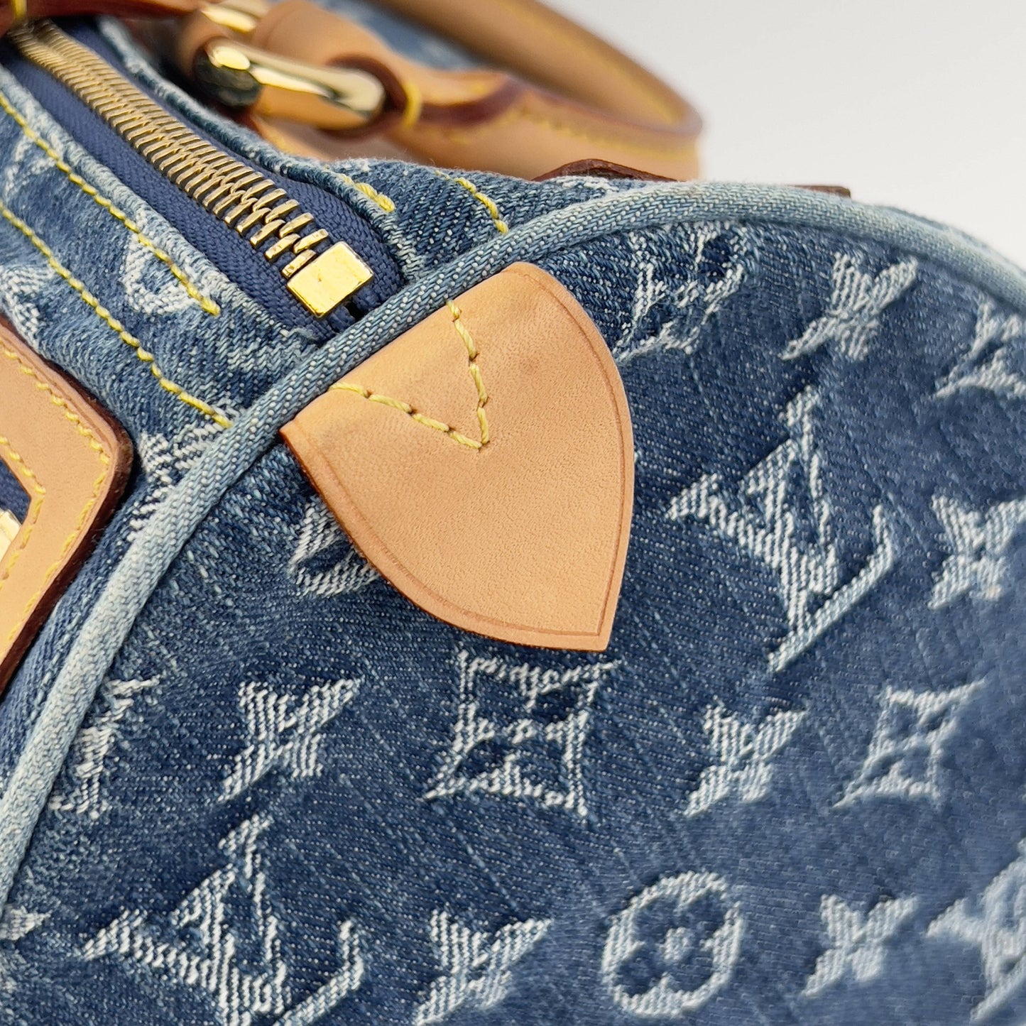 Louis Vuitton Neo denim speedy top handle bag