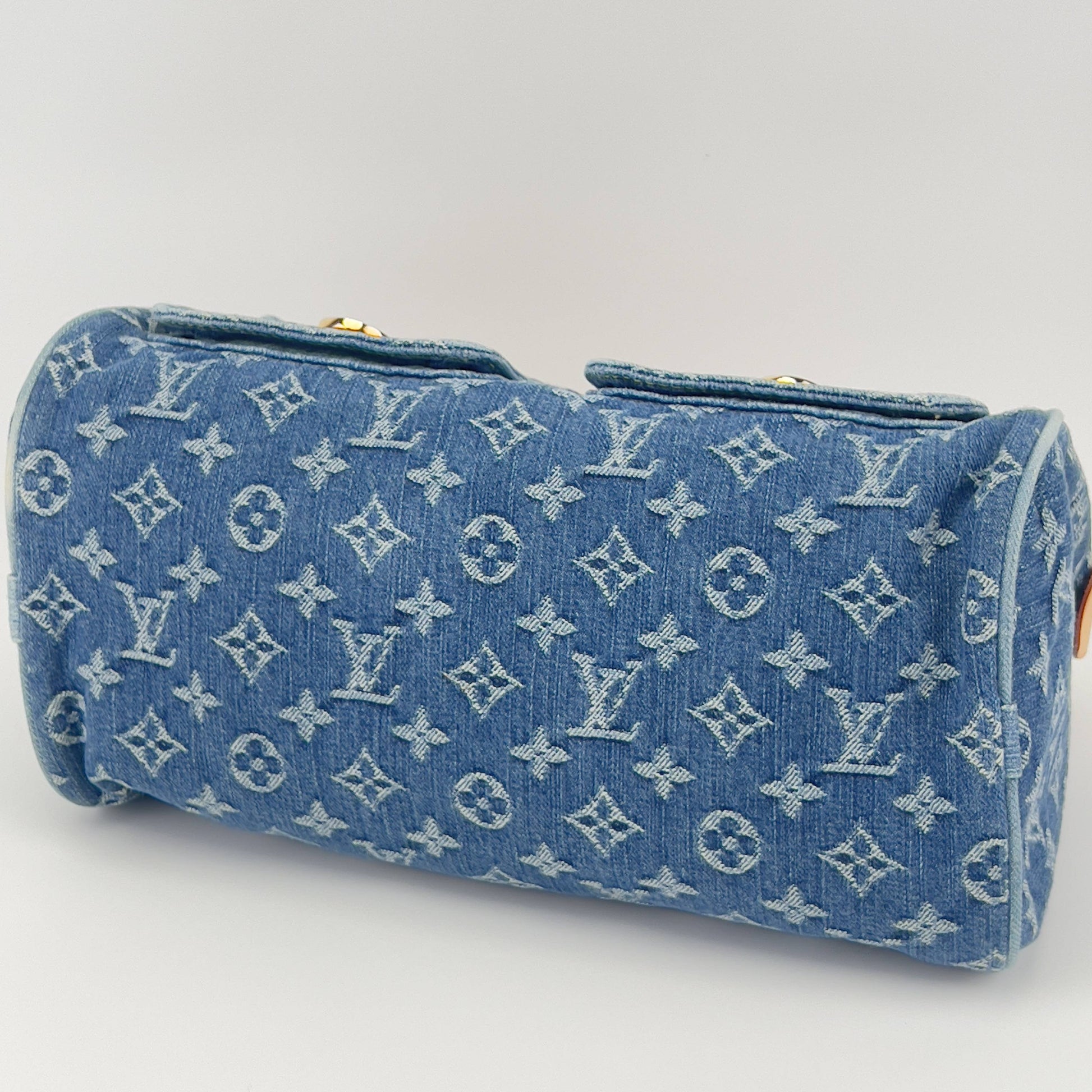 Louis Vuitton Neo denim speedy top handle bag
