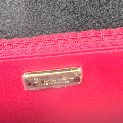 Chanel embroidered nunber tweed double flap bag