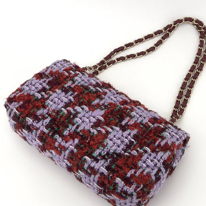 Chanel christams limited edition tweed double flap