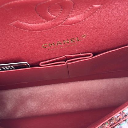 Chanel christams limited edition tweed double flap