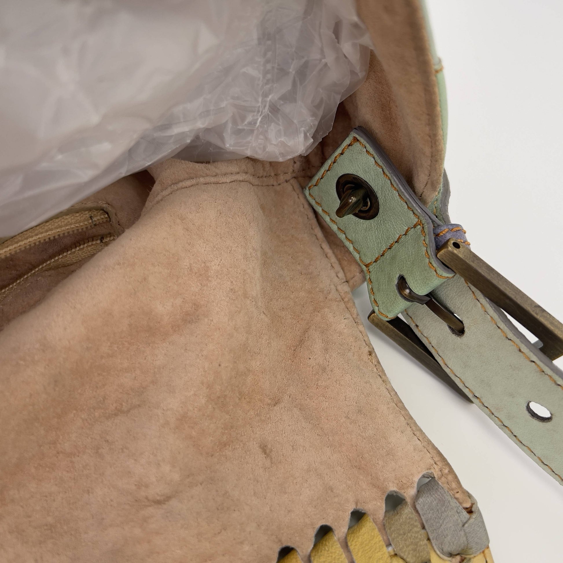 Fendi rainbow XXL leather baguette