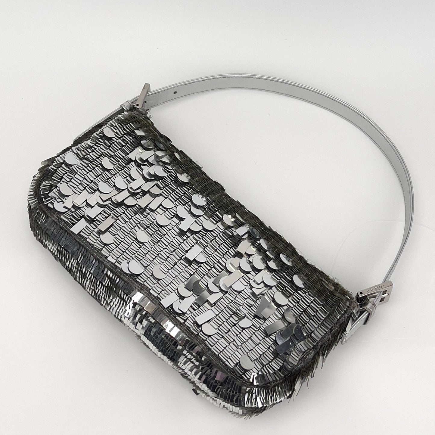 Vintagr Fendi silver sequin baguette special order