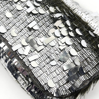 Vintagr Fendi silver sequin baguette
