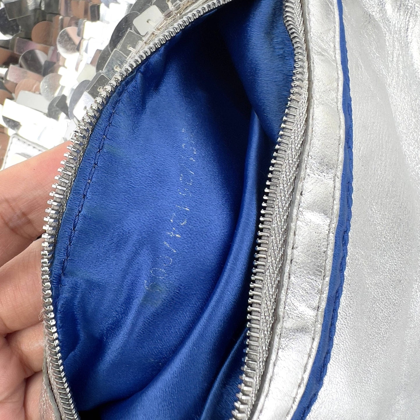 Vintagr Fendi silver sequin baguette special order