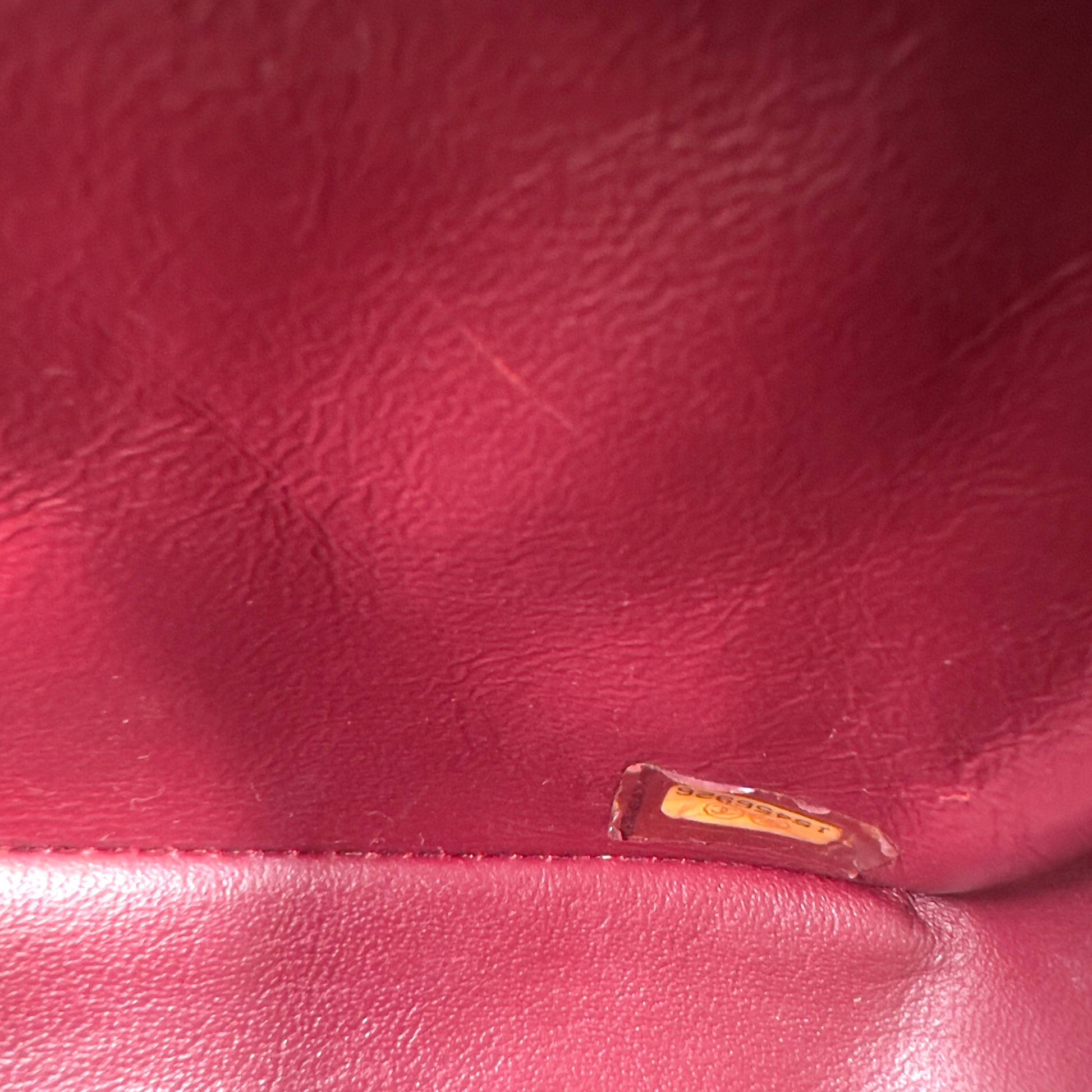 Chanel Burgundy patent mini rectangular flap bag