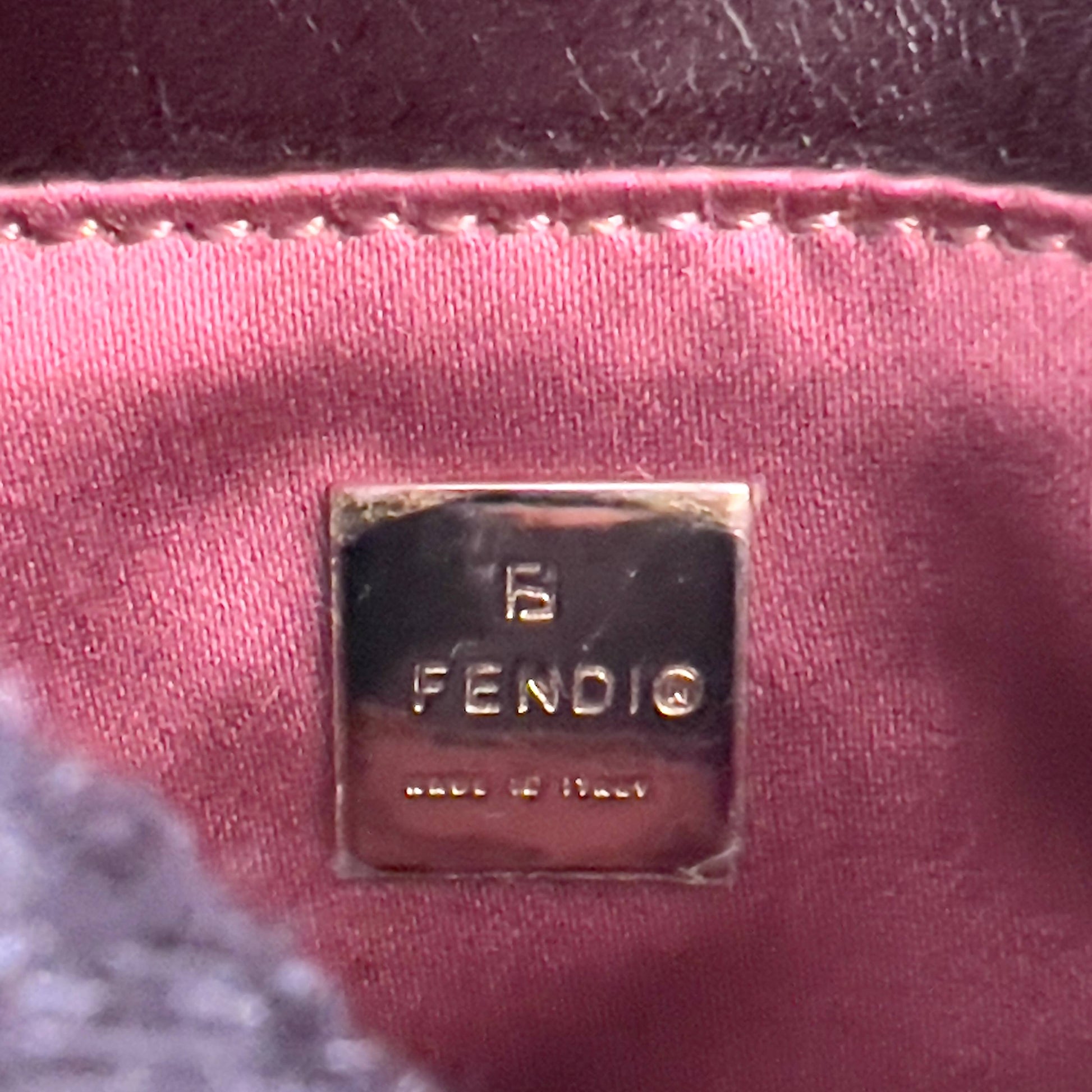 vintage Fendi green sequin croissant