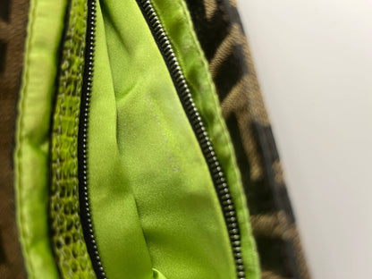 Fendi Classic Foral Beaded Zucca Baguette